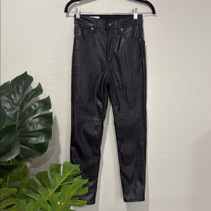 Gap cheeky straight sky high faux leather pants